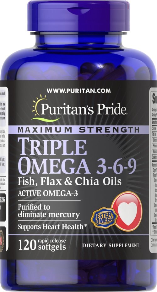 TRIPLE OMEGA 3 6 9 FISH FLAX CHIA OILS