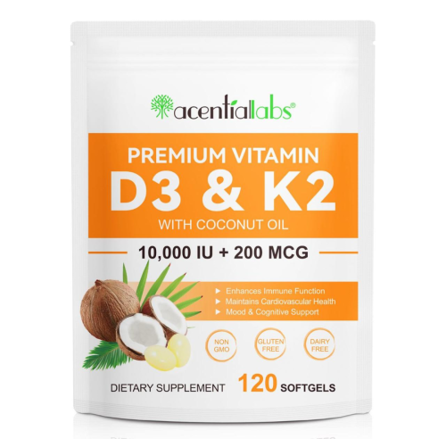 DIETARY SUPPLEMENT D3&amp;K2 WITH COCONUT OIL